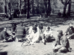  May (maybe earlier) 1965 MacMeda Convention at Cuyamaca State Park. Gary Wickham is at far left; others are unknown. Photo by Harry Marriner